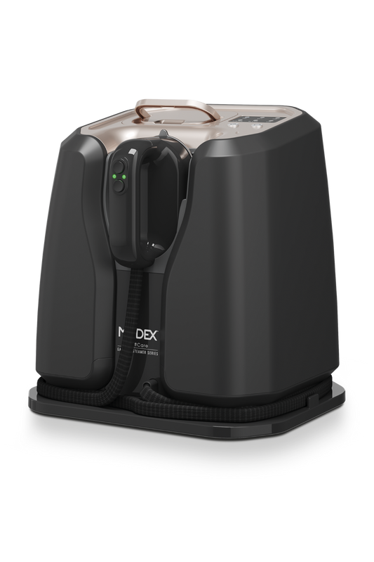 Black coffee maker on a white background