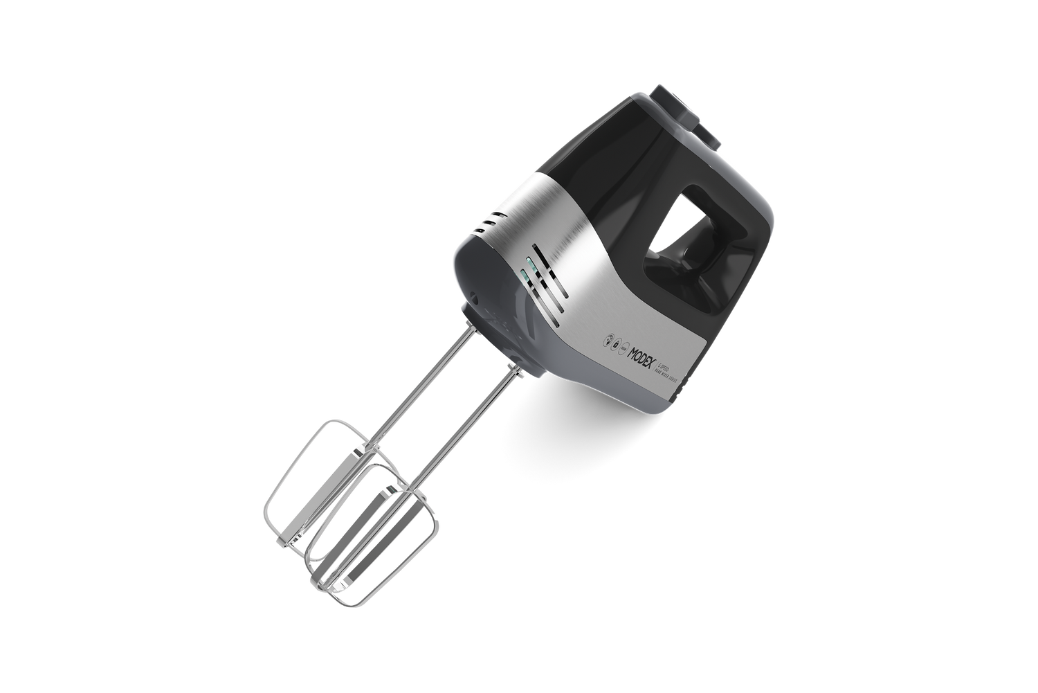 modex Hand mixer HM570 with attachments on a white background